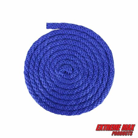 Extreme Max Extreme Max 3008.0069 Solid Braid MFP Utility Rope - 3/8" x 100', Blue 3008.0069